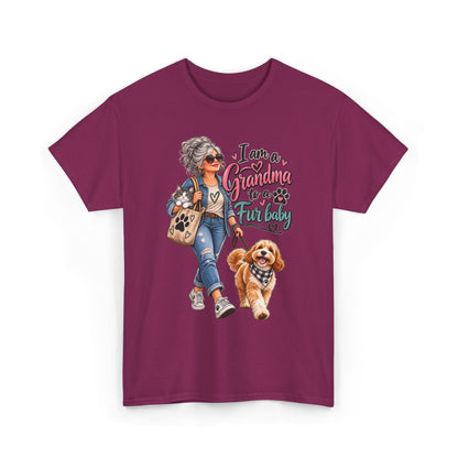 Grandma Walking Dog T-Shirt — "I Am a Grandma for a Friendly" Graphic Tee
