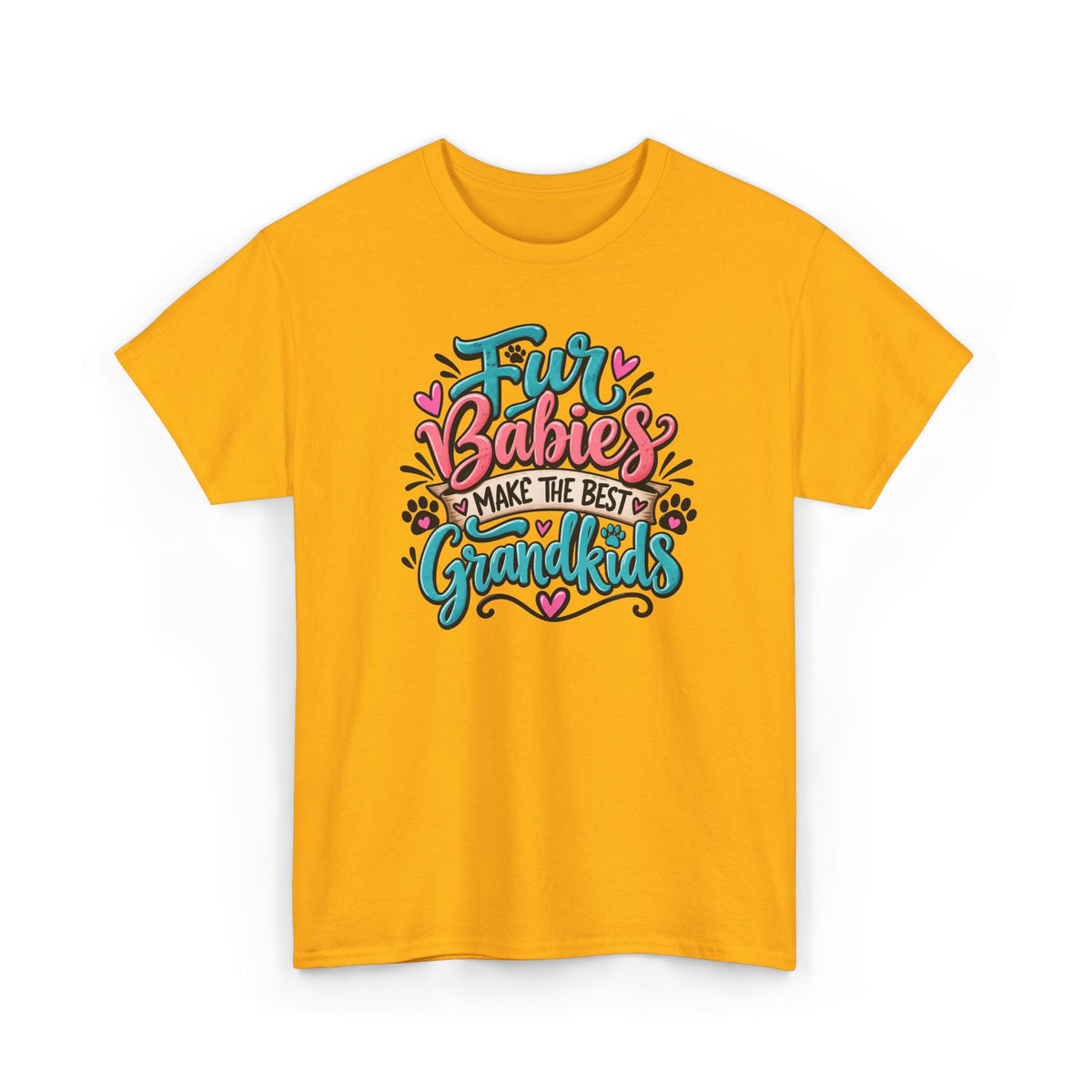 T-Shirt — "Fur Babies Make the Best Grandkids" Pet Lover Graphic Tee