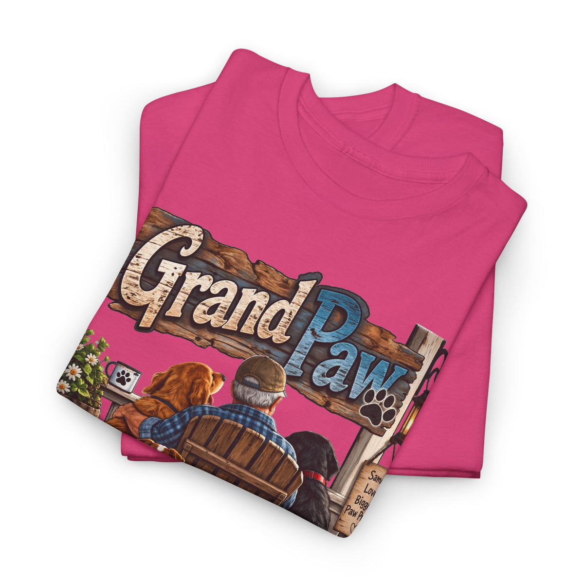 Grand Paw T-Shirt — Grandpa with Dogs Graphic Tee