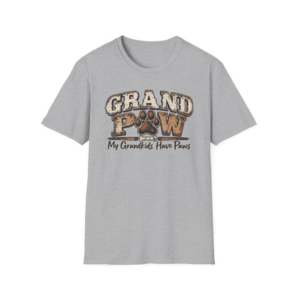 T-Shirt — "Grand Paw" My Grandkids Have Paws Dog Lover Tee