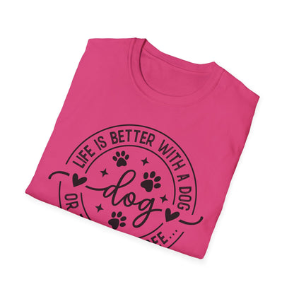 Dog Lover T-Shirt — "Life Is Better With a Dog" Casual Graphic Tee