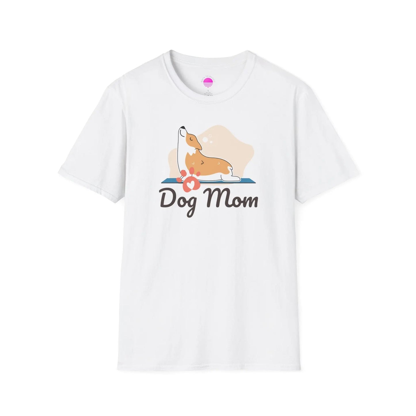 Dog Mom T-Shirt — Colorful Paw Print Tee for Pet Lovers