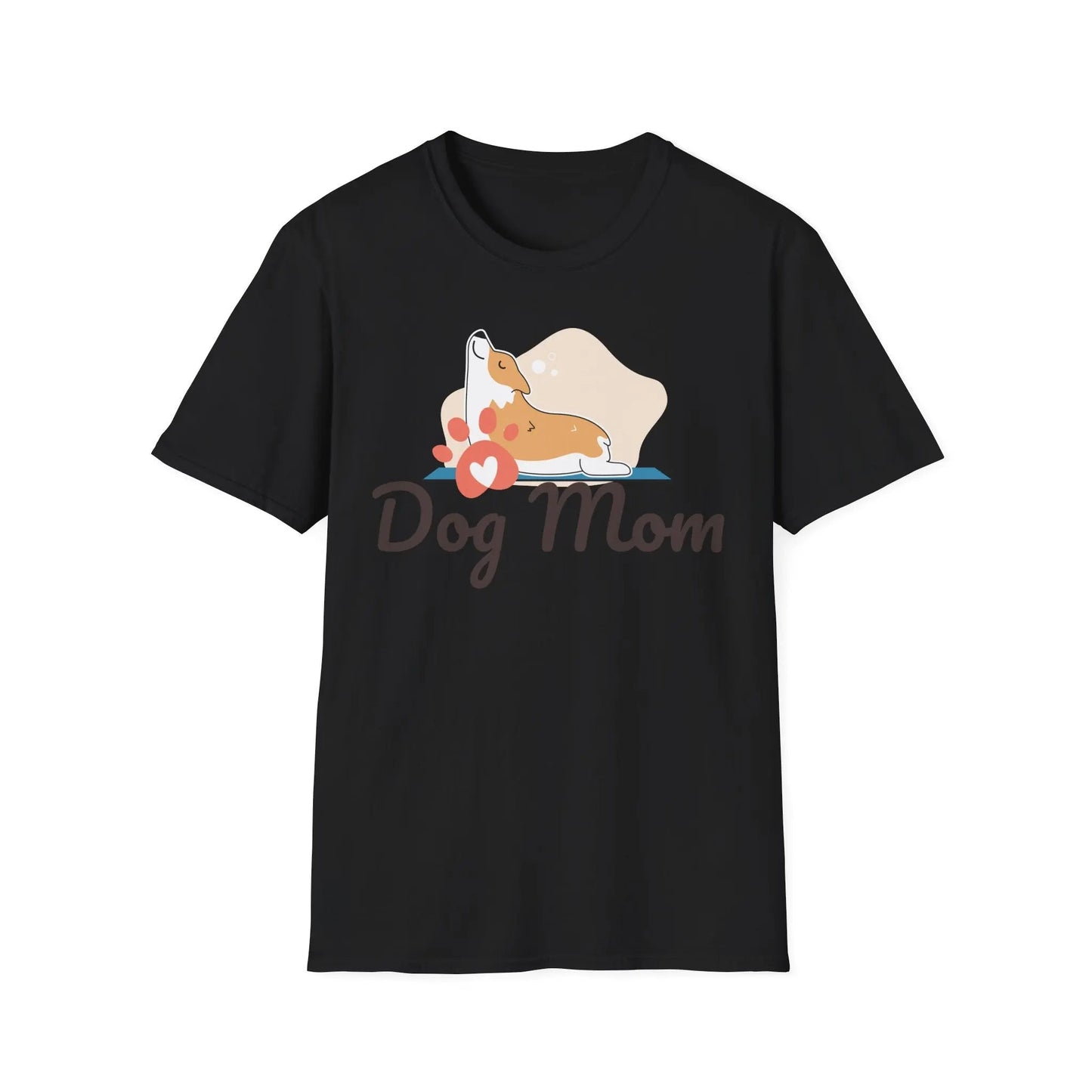 Dog Mom T-Shirt — Colorful Paw Print Tee for Pet Lovers