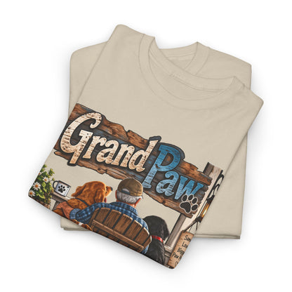 Grand Paw T-Shirt — Grandpa with Dogs Graphic Tee