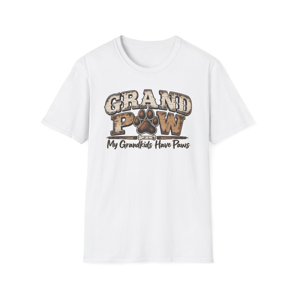 T-Shirt — "Grand Paw" My Grandkids Have Paws Dog Lover Tee