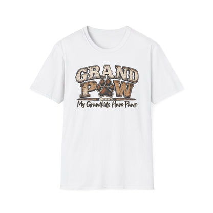 T-Shirt — "Grand Paw" My Grandkids Have Paws Dog Lover Tee