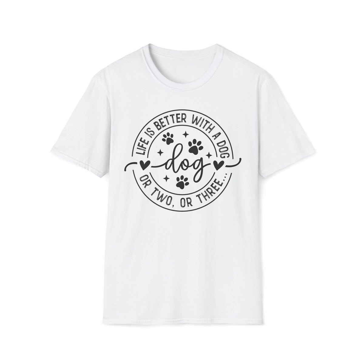 Dog Lover T-Shirt — "Life Is Better With a Dog" Casual Graphic Tee