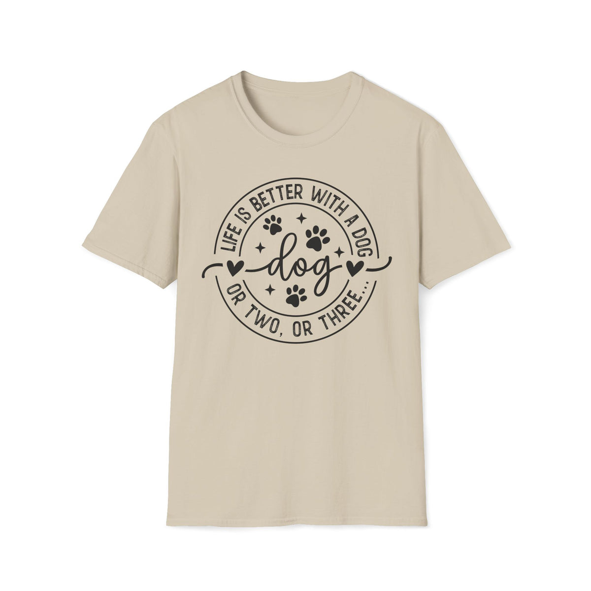 Dog Lover T-Shirt — "Life Is Better With a Dog" Casual Graphic Tee