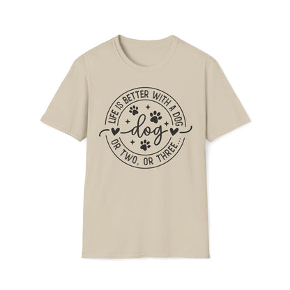 Dog Lover T-Shirt — "Life Is Better With a Dog" Casual Graphic Tee