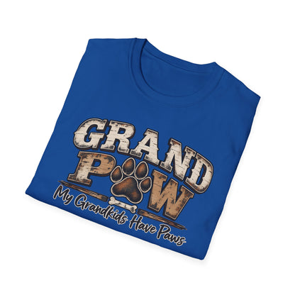 T-Shirt — "Grand Paw" My Grandkids Have Paws Dog Lover Tee