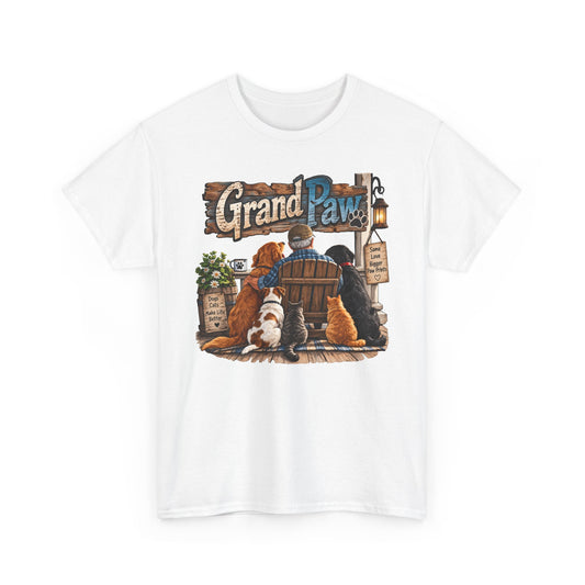 Grand Paw T-Shirt — Grandpa with Dogs Graphic Tee