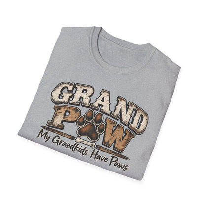 T-Shirt — "Grand Paw" My Grandkids Have Paws Dog Lover Tee