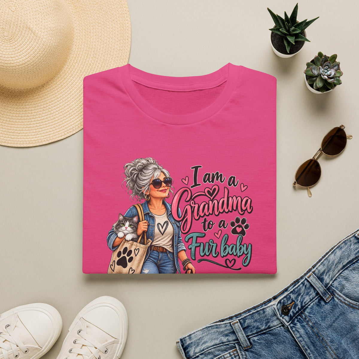 Grandma to a Fur Baby T-Shirt — Cute Pet Lover Grandma Tee
