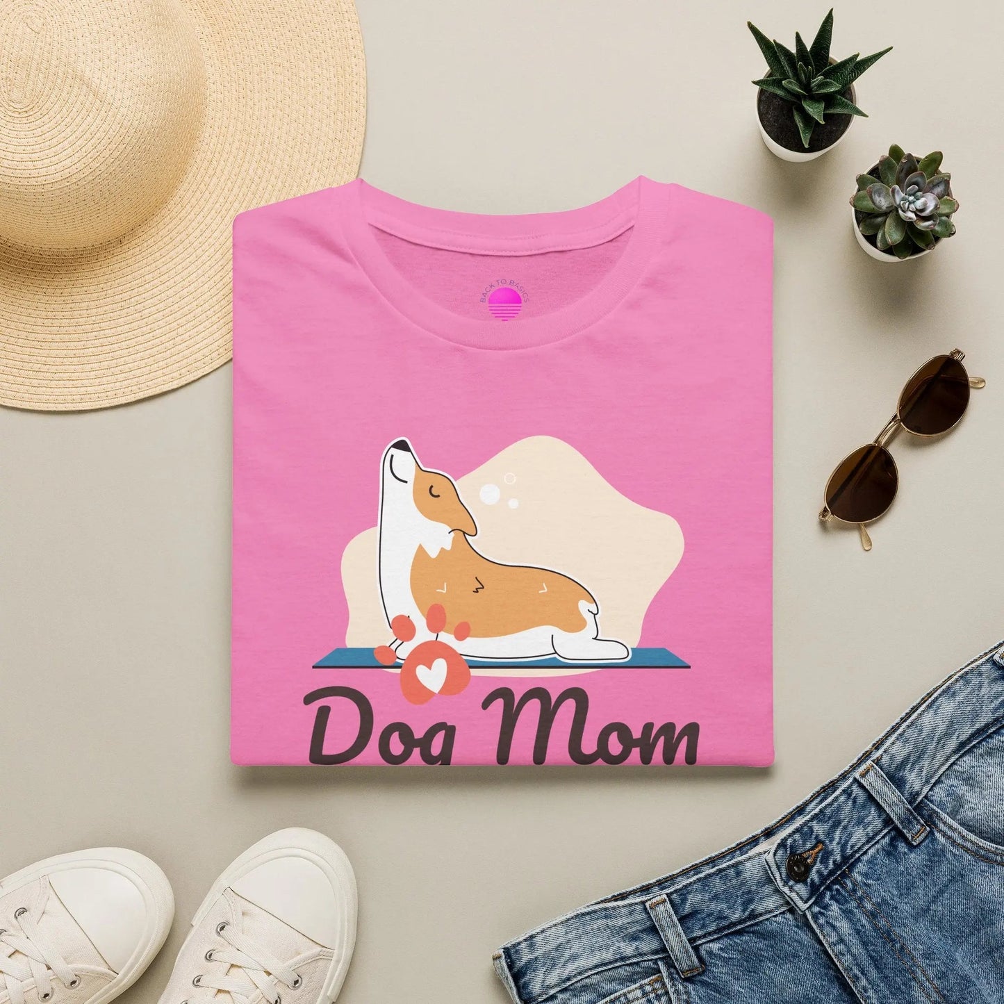 Dog Mom T-Shirt — Colorful Paw Print Tee for Pet Lovers