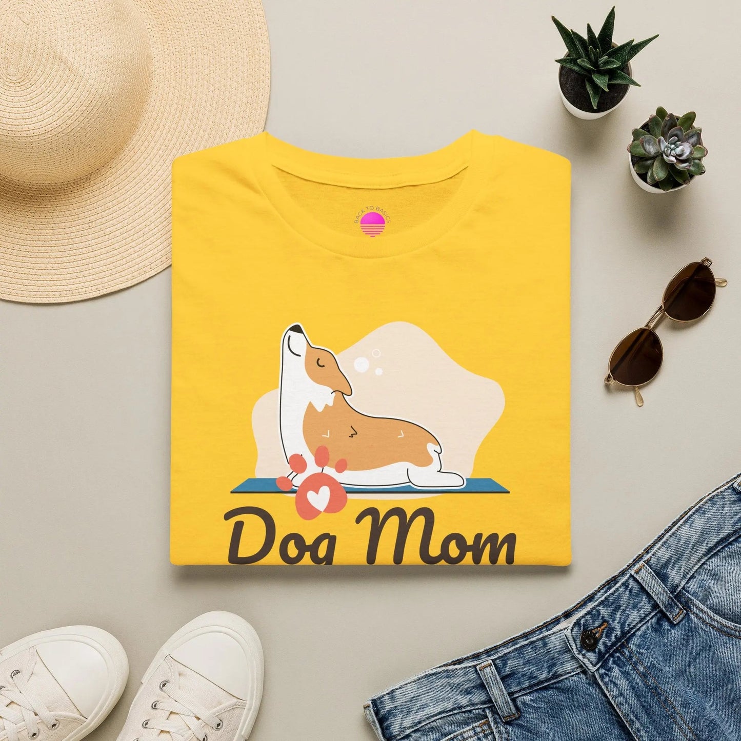 Dog Mom T-Shirt — Colorful Paw Print Tee for Pet Lovers