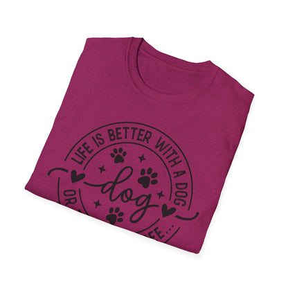 Dog Lover T-Shirt — "Life Is Better With a Dog" Casual Graphic Tee
