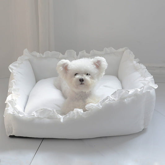 Princess Dog Bed Luxury Pet Furniture Ultrasoft Plush Material Small Dog Sofa Bed Comfortable Cat Sleeping Space Wraparound Design Support Cozy Pet Lounger Indoor Furniture Chihuahua Bed Perfect Puppy Sofa Soft Cushioned Comfort Small Breed