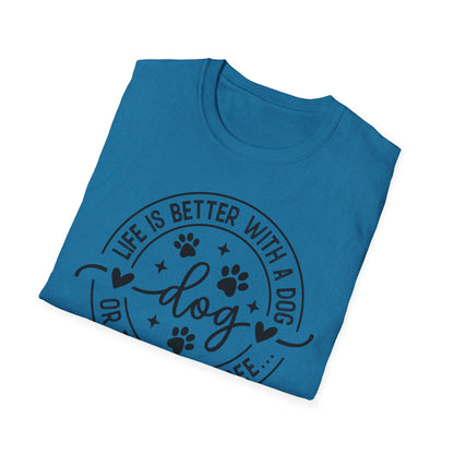 Dog Lover T-Shirt — "Life Is Better With a Dog" Casual Graphic Tee