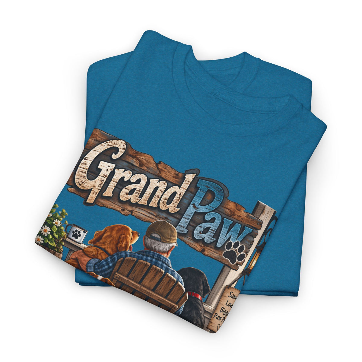 Grand Paw T-Shirt — Grandpa with Dogs Graphic Tee