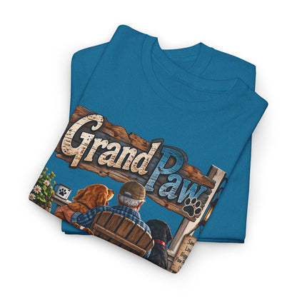 Grand Paw T-Shirt — Grandpa with Dogs Graphic Tee