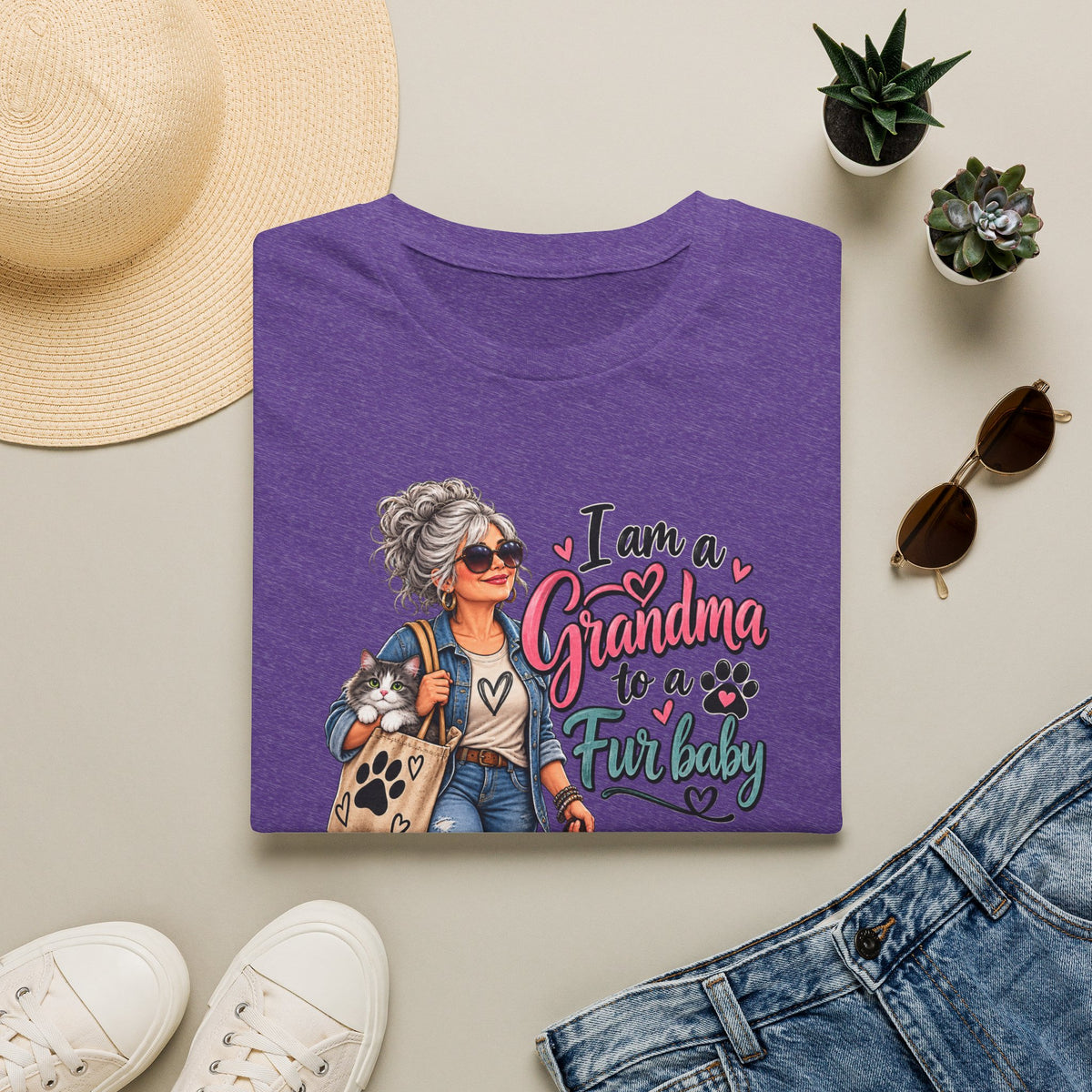 Grandma to a Fur Baby T-Shirt — Cute Pet Lover Grandma Tee