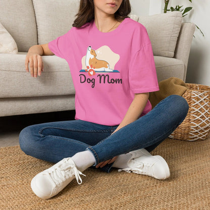 Dog Mom T-Shirt — Colorful Paw Print Tee for Pet Lovers