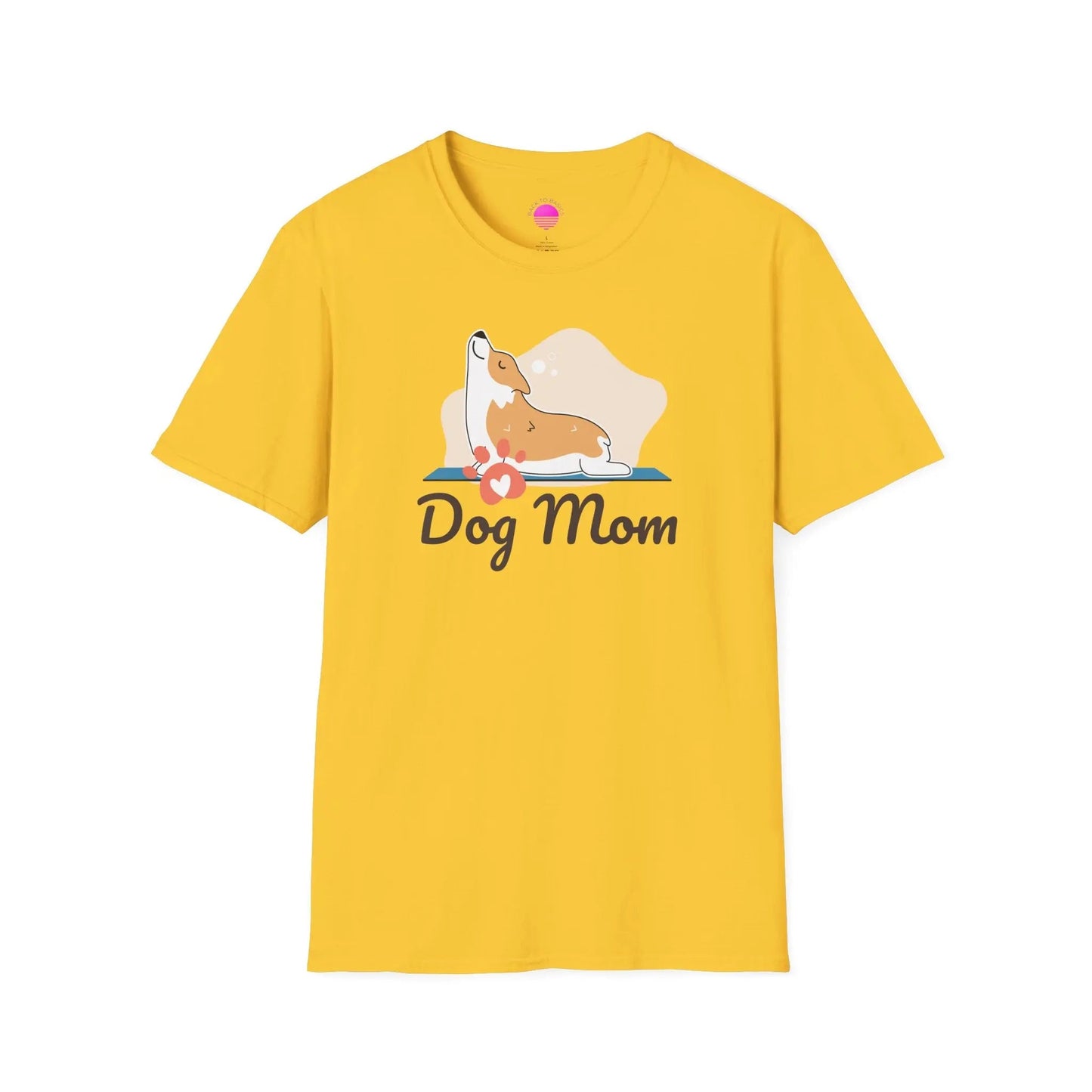 Dog Mom T-Shirt — Colorful Paw Print Tee for Pet Lovers