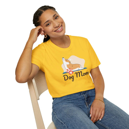 Dog Mom T-Shirt — Colorful Paw Print Tee for Pet Lovers