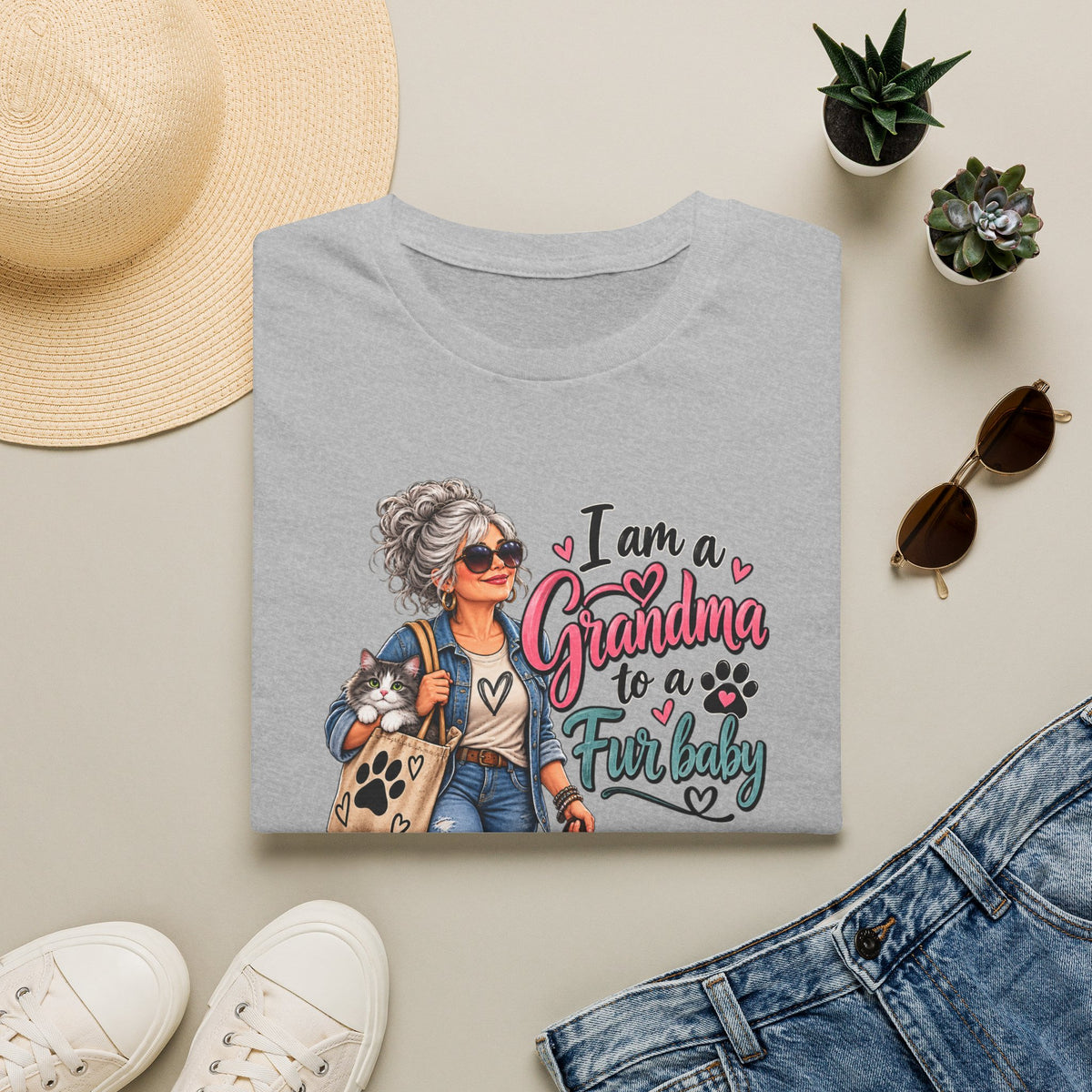 Grandma to a Fur Baby T-Shirt — Cute Pet Lover Grandma Tee