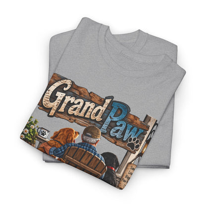 Grand Paw T-Shirt — Grandpa with Dogs Graphic Tee