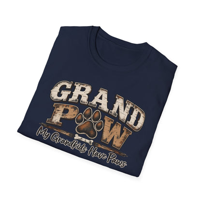 T-Shirt — "Grand Paw" My Grandkids Have Paws Dog Lover Tee