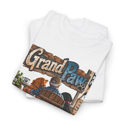 Grand Paw T-Shirt — Grandpa with Dogs Graphic Tee
