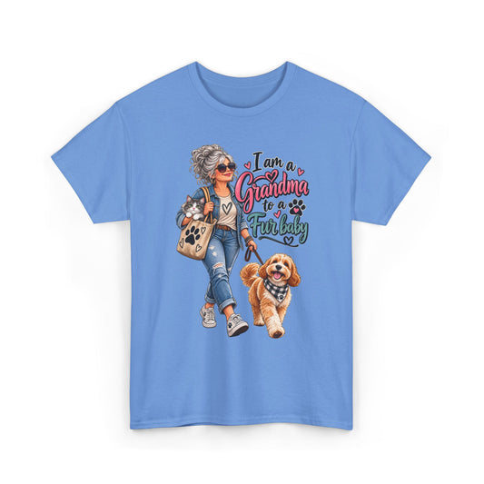 Grandma Walking Dog T-Shirt — "I Am a Grandma for a Friendly" Graphic Tee