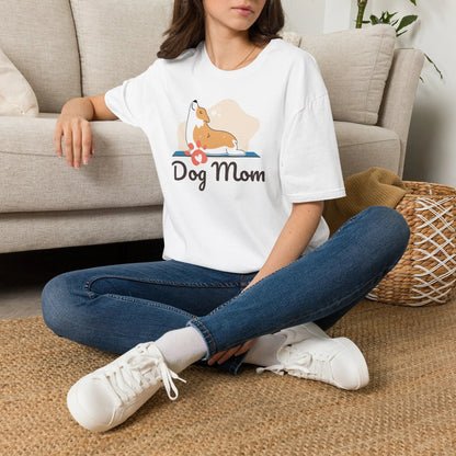 Dog Mom T-Shirt — Colorful Paw Print Tee for Pet Lovers