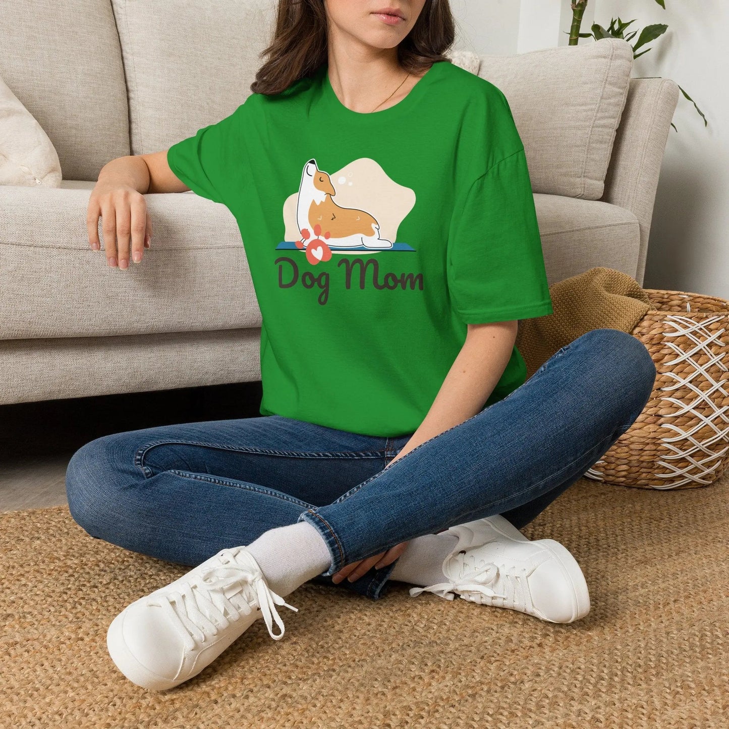 Dog Mom T-Shirt — Colorful Paw Print Tee for Pet Lovers