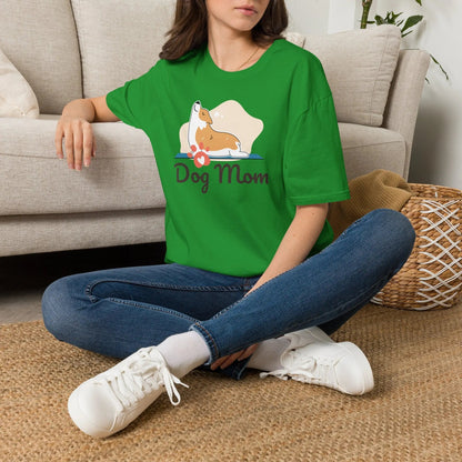 Dog Mom T-Shirt — Colorful Paw Print Tee for Pet Lovers