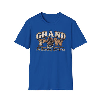 T-Shirt — "Grand Paw" My Grandkids Have Paws Dog Lover Tee