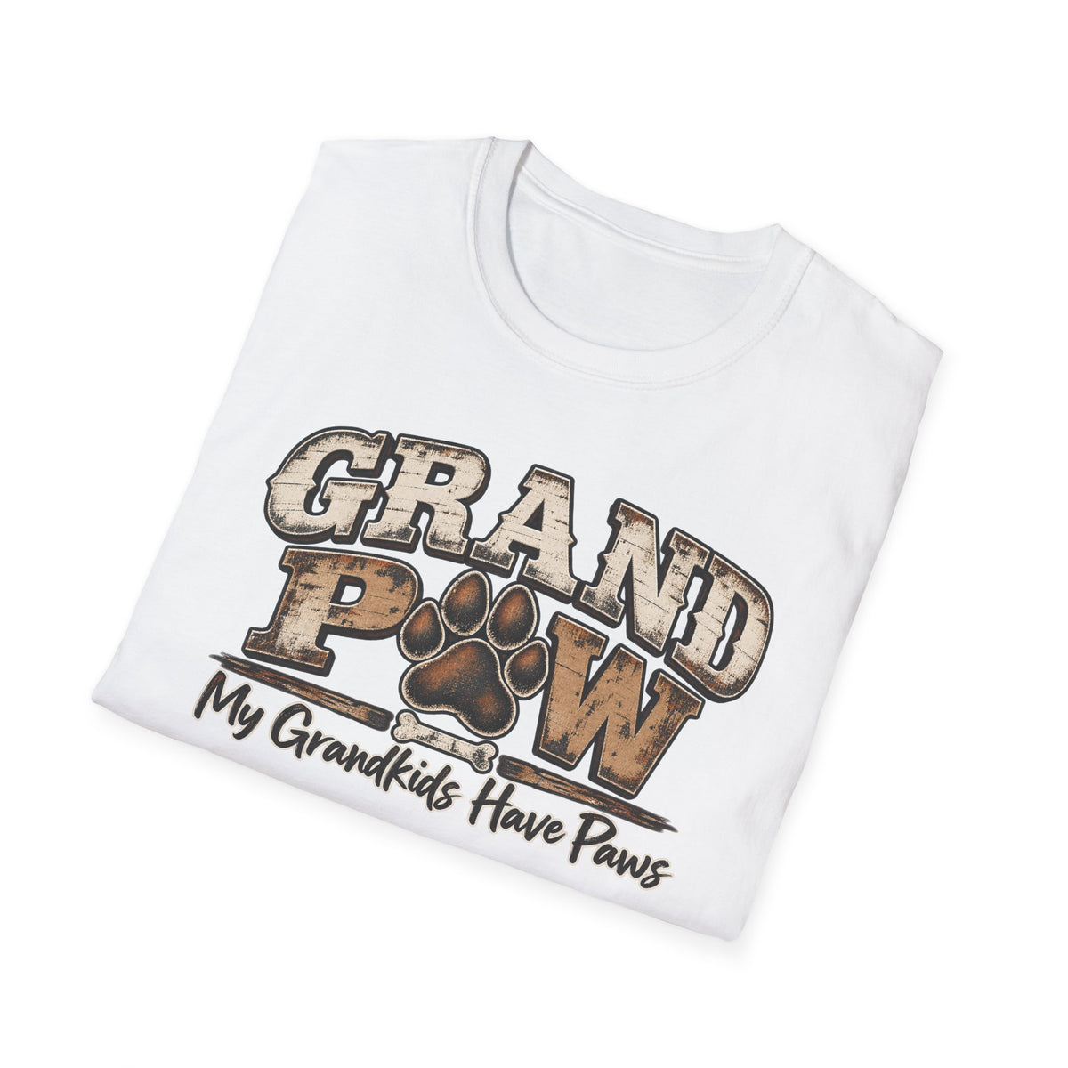 T-Shirt — "Grand Paw" My Grandkids Have Paws Dog Lover Tee