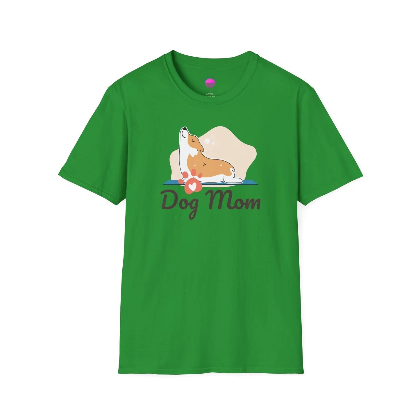 Dog Mom T-Shirt — Colorful Paw Print Tee for Pet Lovers