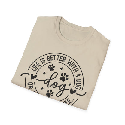 Dog Lover T-Shirt — "Life Is Better With a Dog" Casual Graphic Tee