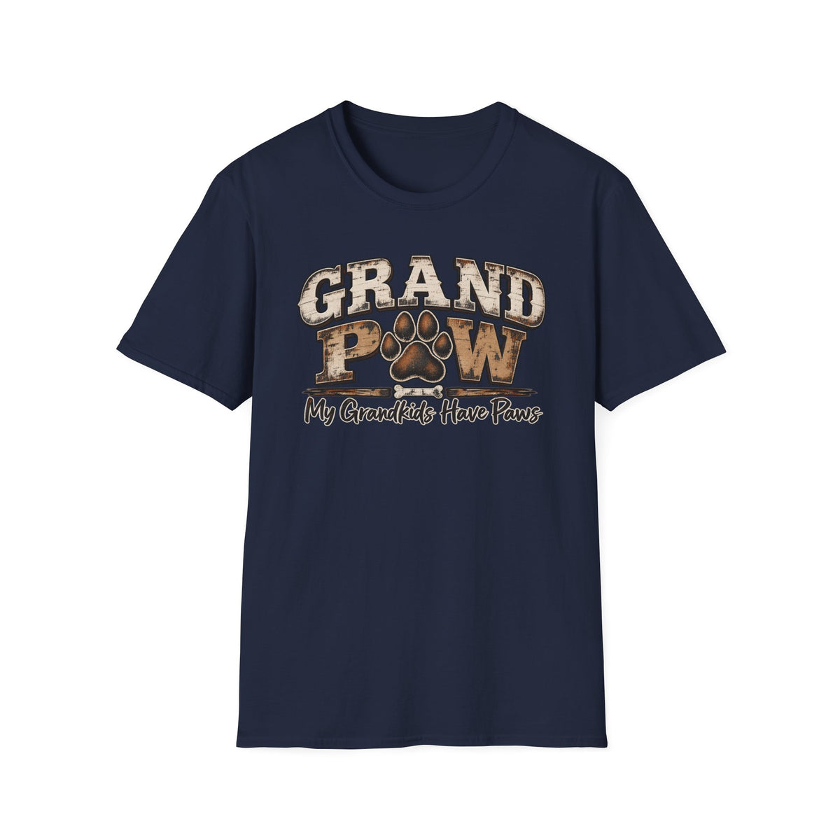 T-Shirt — "Grand Paw" My Grandkids Have Paws Dog Lover Tee