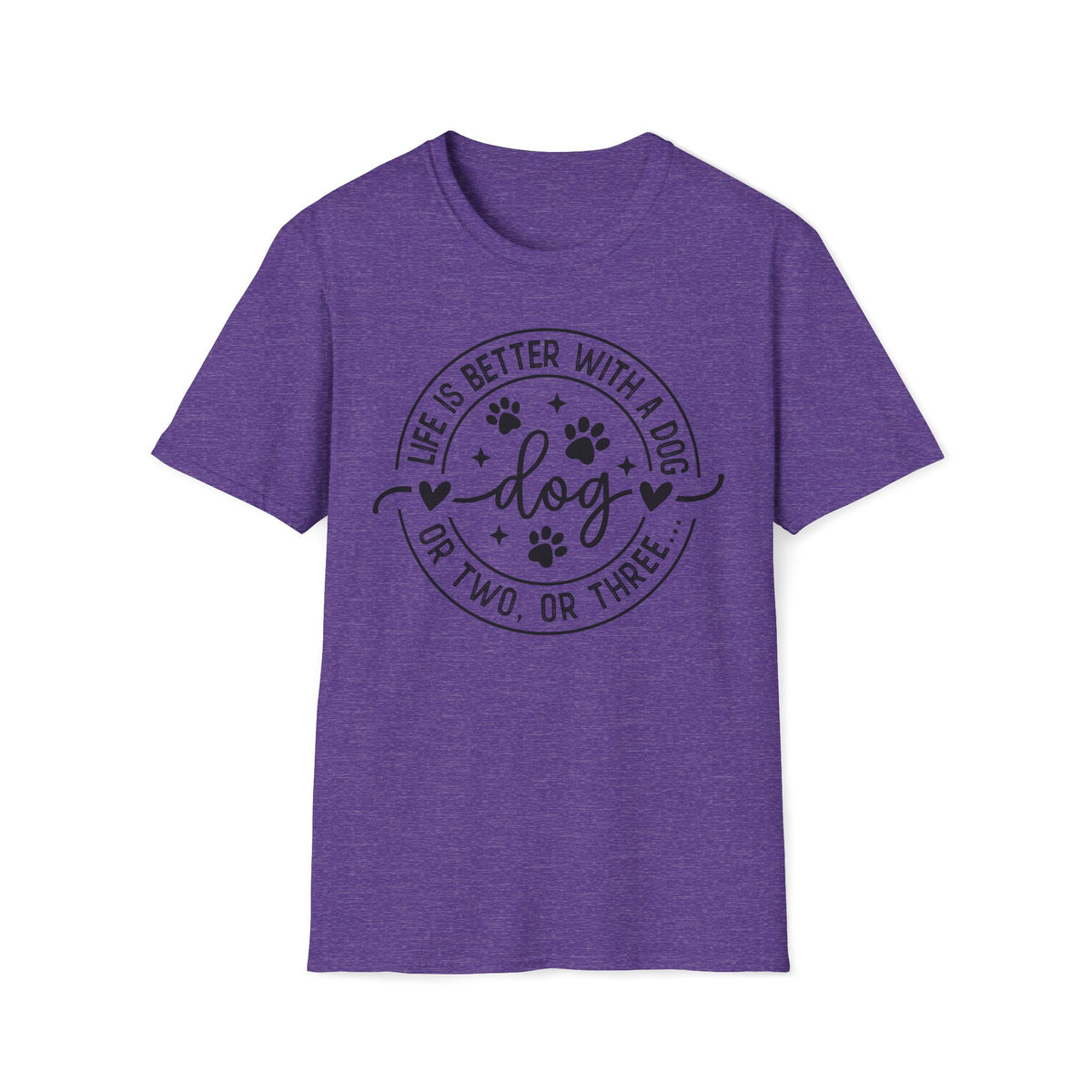 Dog Lover T-Shirt — "Life Is Better With a Dog" Casual Graphic Tee