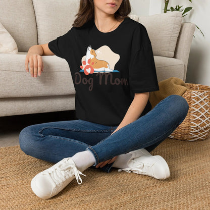 Dog Mom T-Shirt — Colorful Paw Print Tee for Pet Lovers