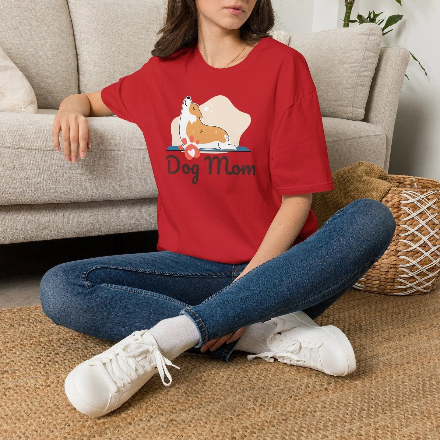 Dog Mom T-Shirt — Colorful Paw Print Tee for Pet Lovers
