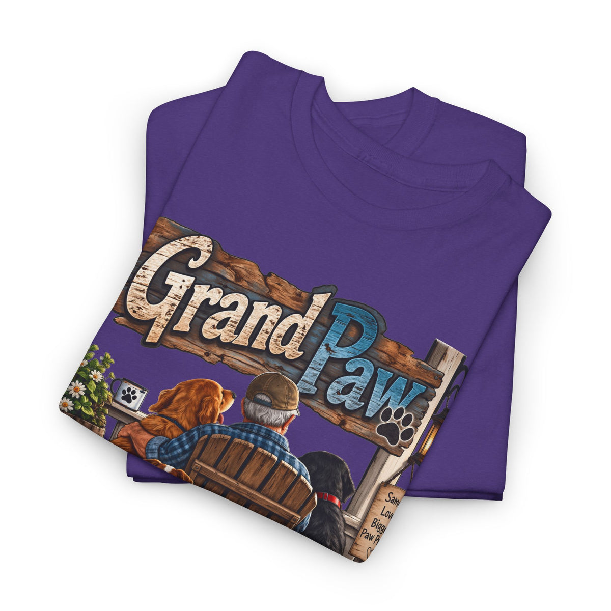 Grand Paw T-Shirt — Grandpa with Dogs Graphic Tee