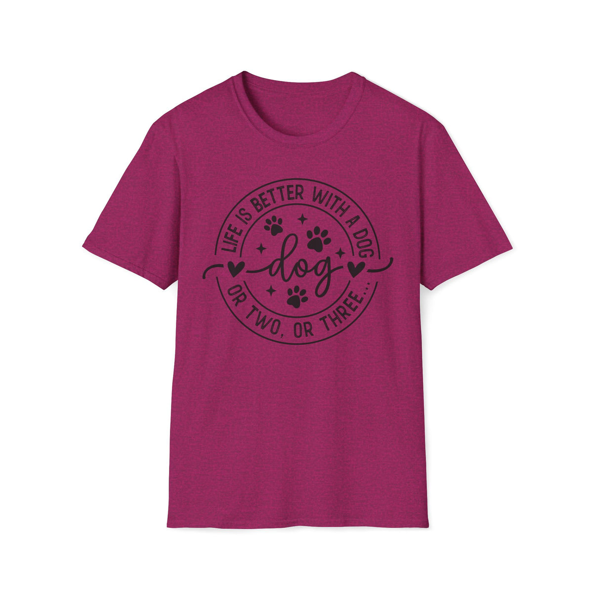 Dog Lover T-Shirt — "Life Is Better With a Dog" Casual Graphic Tee