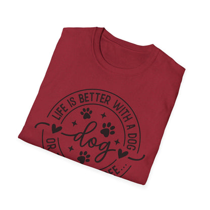 Dog Lover T-Shirt — "Life Is Better With a Dog" Casual Graphic Tee