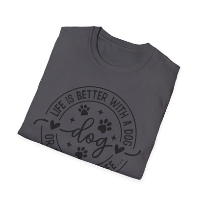 Dog Lover T-Shirt — "Life Is Better With a Dog" Casual Graphic Tee