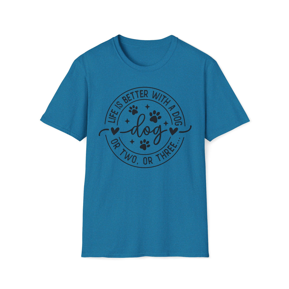 Dog Lover T-Shirt — "Life Is Better With a Dog" Casual Graphic Tee