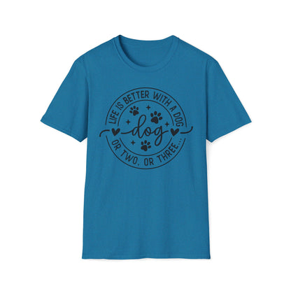 Dog Lover T-Shirt — "Life Is Better With a Dog" Casual Graphic Tee